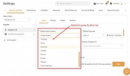 Ability to set any country in item location section