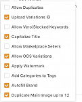 Allow us to set defaults for the Advanced Options on the Products Upload Page
