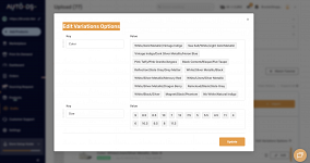 Edit Variations Options