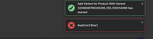 Issue with importing different variants in 1 product